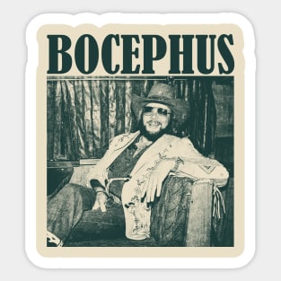 Hank Williams Jr / Bocephus || Vintage Halftone Style || Fan Art Design| Sticker